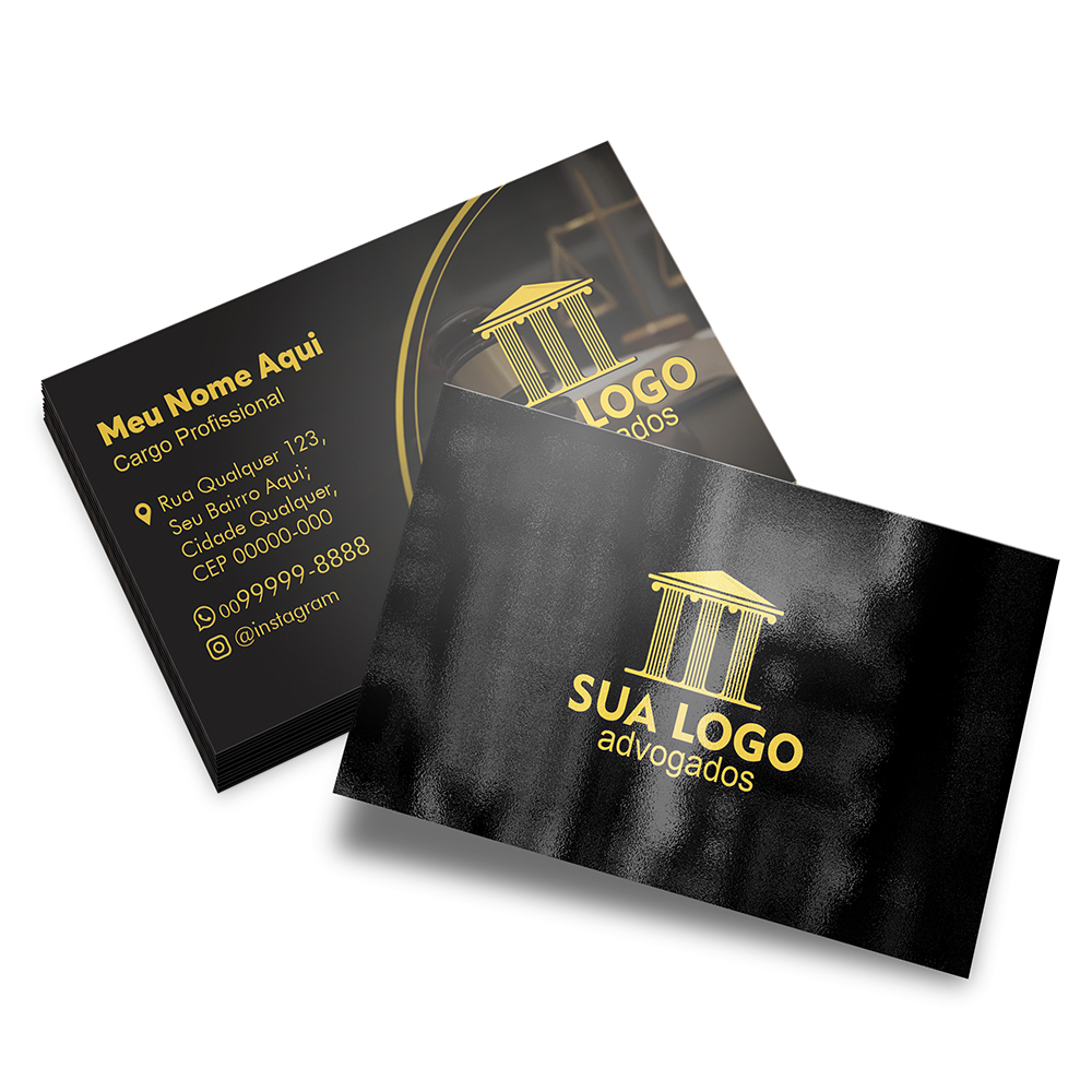 Cartões De Visita Max Couche 250g Verniz Uv Total Frente