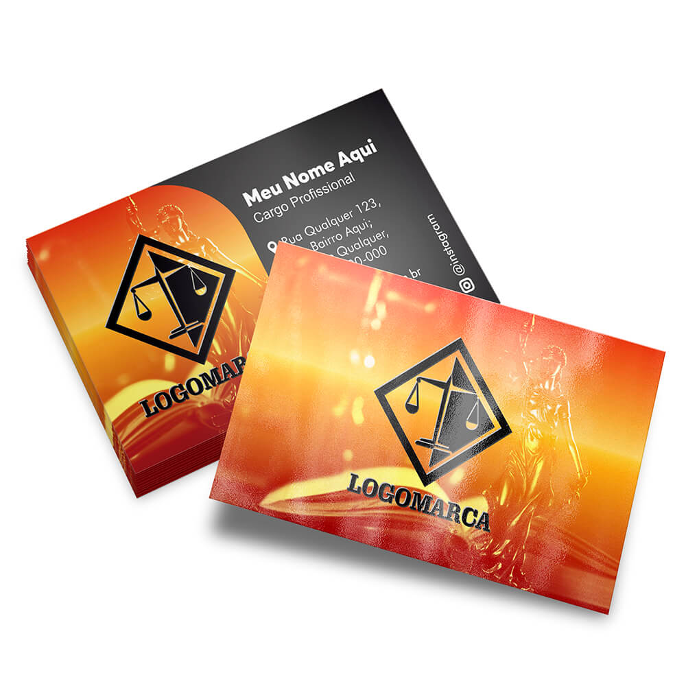 Cartões De Visita Max Couche 250g Verniz Uv Total Frente