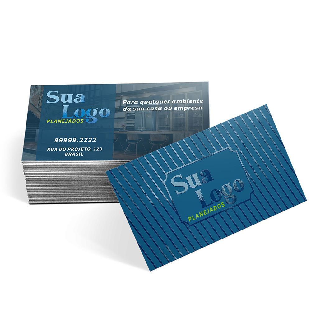 Cartões De Visita Couchê 300g Verniz Localizado e Laminação Fosca Frente e Verso