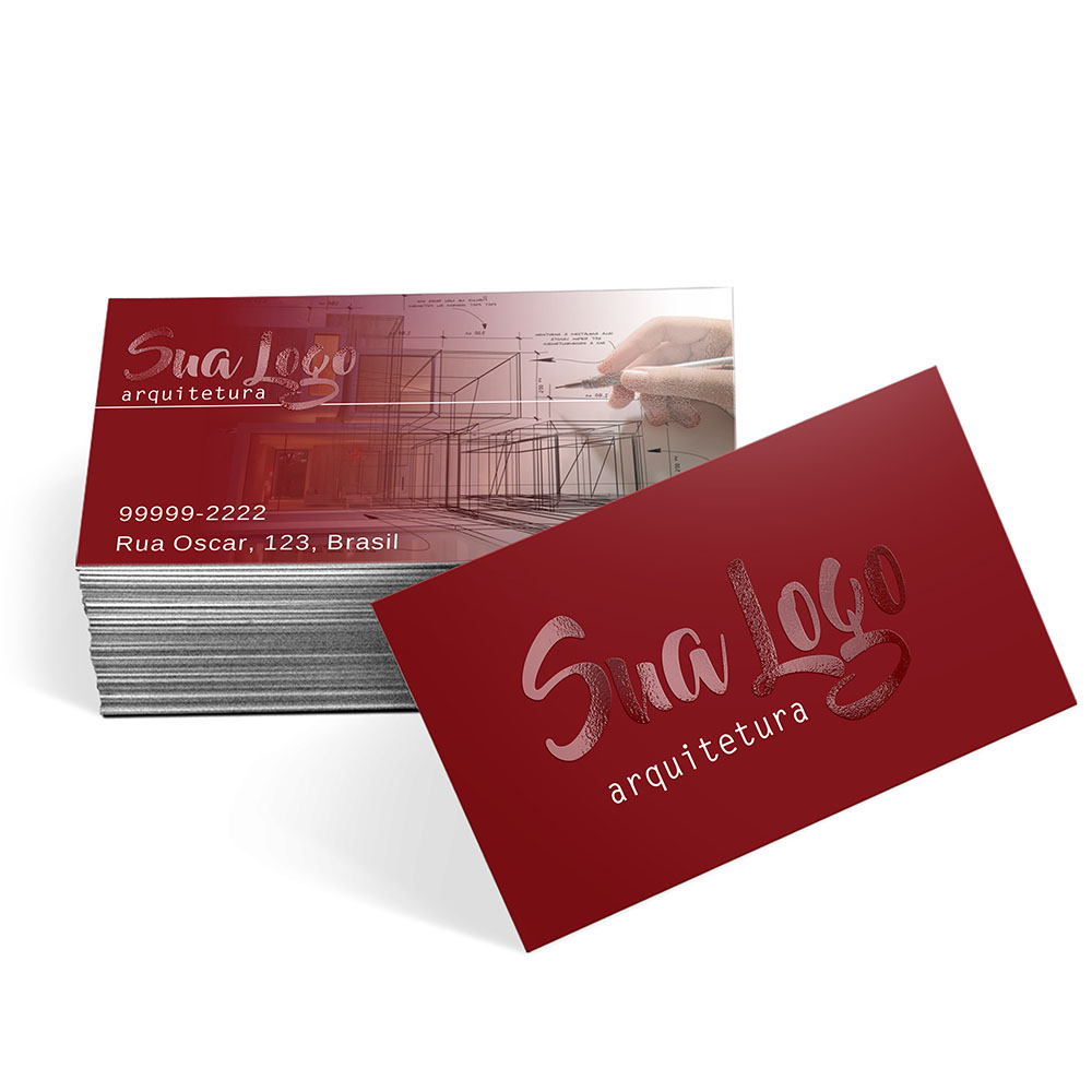 Cartões De Visita Couchê 300g Verniz Localizado e Laminação Fosca Frente e Verso