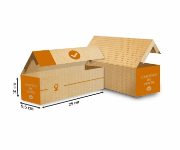 Caixas Para Cartão Papelão Ondulado 340g Personalizada (Capacidade 250 Cartões)
