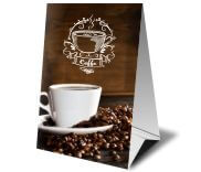 Display De Mesa Triângulo Couchê 250g Sem Laminação E Sem Verniz