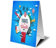 Display De Mesa Triângulo Pvc 0,50mm Premium Branco