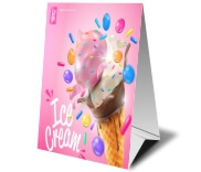 Display De Mesa Triângulo Pvc 0,50mm Premium Branco