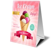 Display De Mesa Triângulo Pvc 0,50mm Premium Branco