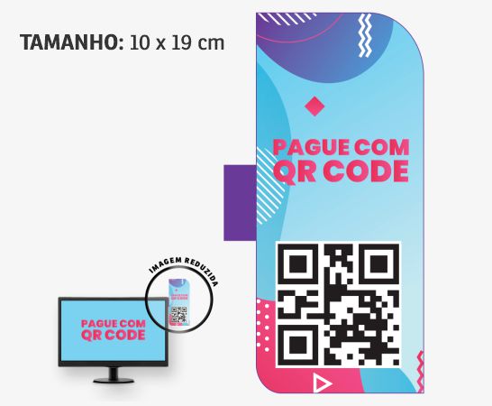 Display Para Monitor Pvc 0,50 Premium Branco 2 Cantos