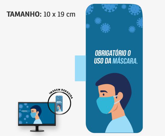 Display Para Monitor Pvc 0,50 Premium Branco 4 Cantos