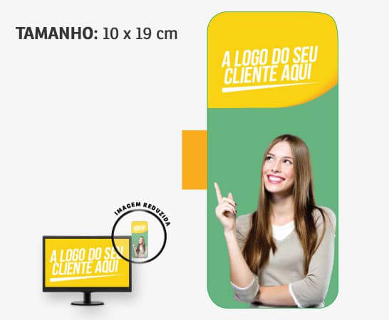 Display Para Monitor Pvc 0,50 Premium Branco 4 Cantos