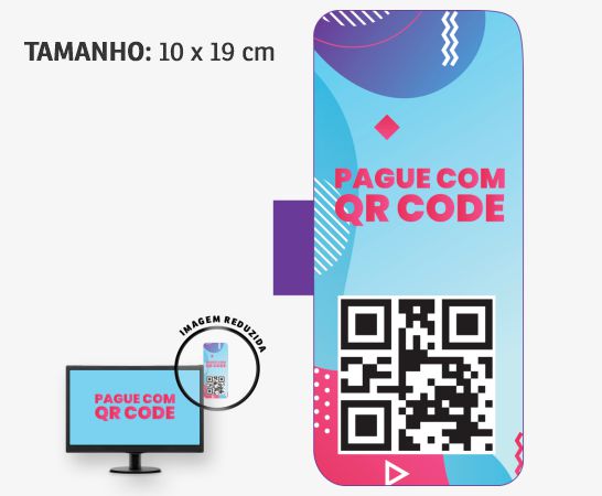 Display Para Monitor Pvc 0,50 Premium Branco 4 Cantos