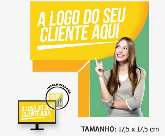 Display Para Monitor Pvc 0,50 Premium Branco Quadrado