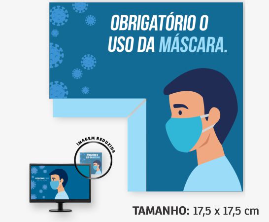 Display Para Monitor Pvc 0,50 Premium Branco Quadrado