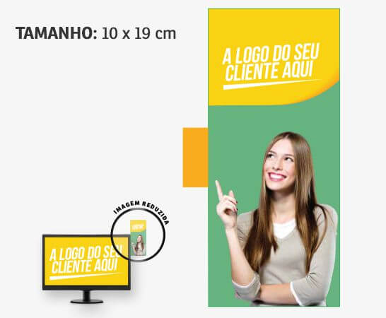 Display Para Monitor Pvc 0,50 Premium Branco Retangular