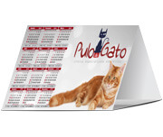 Calendário De Mesa Básico Couchê 250g Verniz Uv Total Frente