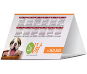 Calendário De Mesa Básico Couchê 300g Laminação Fosca Frente