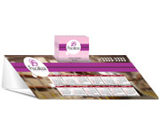 Calendário De Mesa Porta Cartões Simples Couchê 250g Verniz UV Total Frente