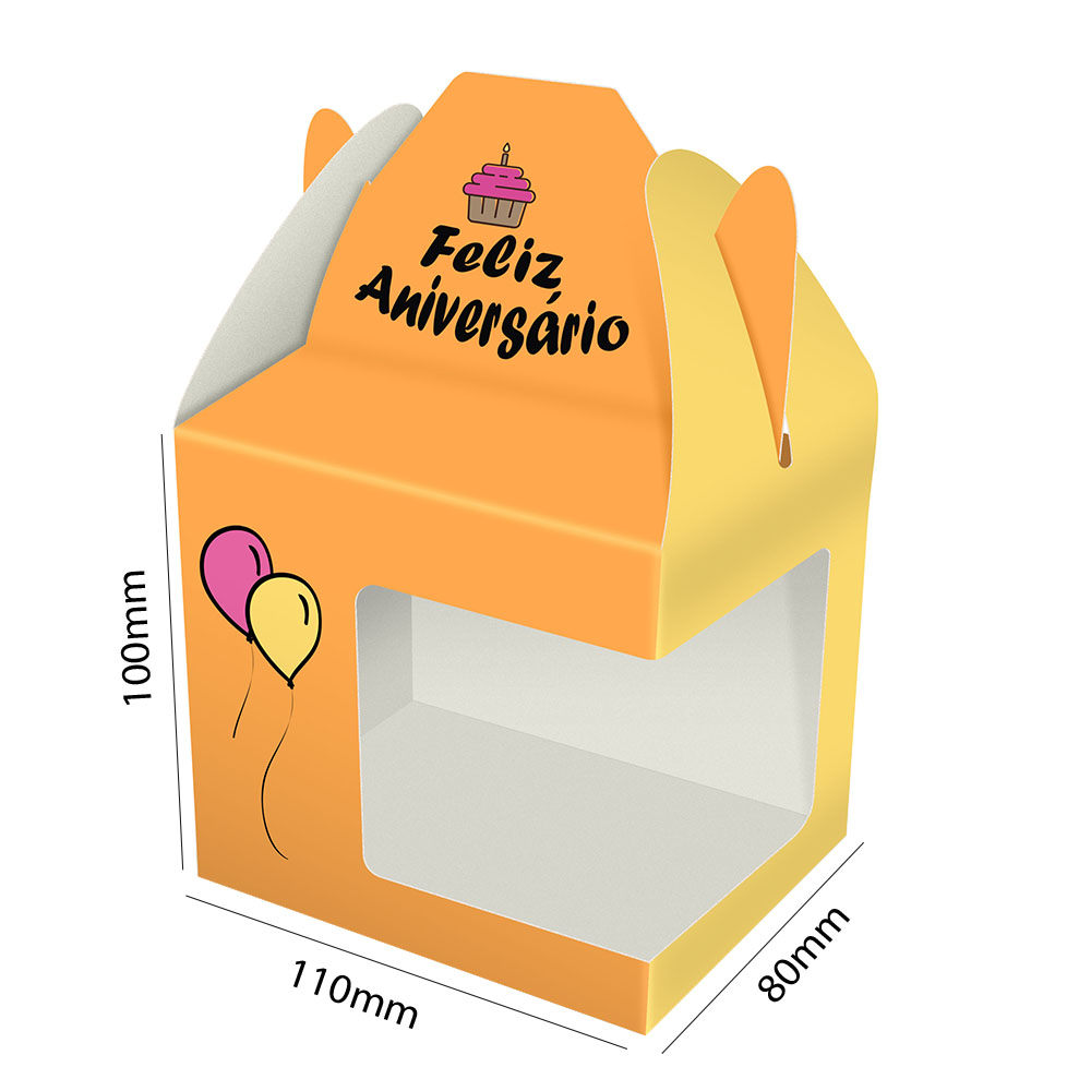 Caixa Com Janela Para Caneca Supremo Digital Verniz Uv Total Frente