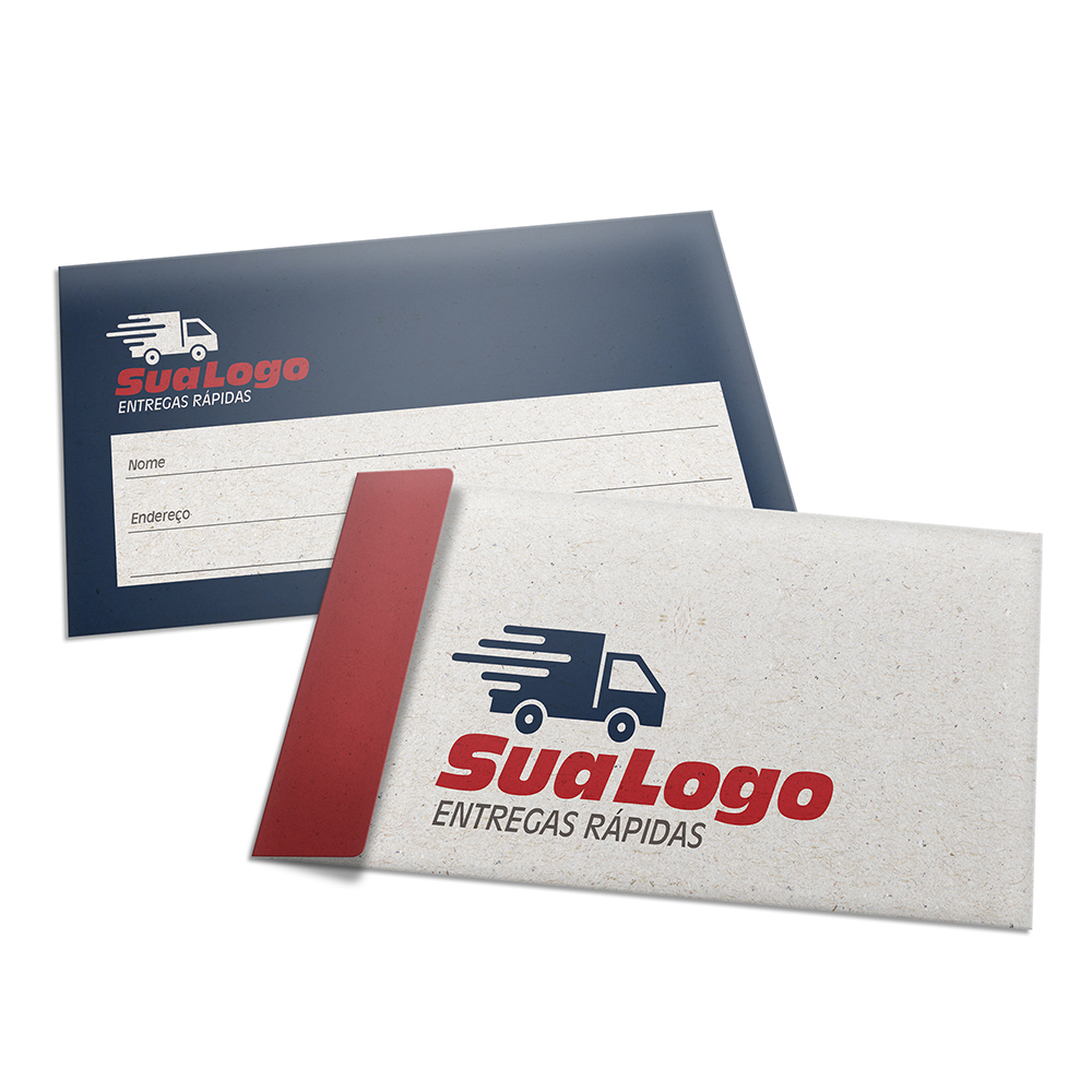 Envelopes Personalizados Aba Lateral (230x110mm) Reciclato Digital 90g