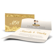 Convites Realeza Couchê 300g Hot Stamping Frente e Laminação Fosca Frente e Verso