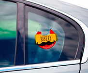 Etiquetas Corte Especial Vinil Transparente com Tinta Branca Invertida (91x102mm)