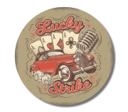 Etiquetas Padrão Redondo Vinil Transparente Com Tinta Branca Invertida (33x33mm)