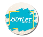 Etiquetas Padrão Redondo Vinil Transparente Com Tinta Branca Invertida (33x33mm)