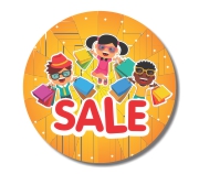 Etiquetas Padrão Redondo Metalizado Vinil Com Tinta Branca (33x33mm)