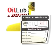 Adesivos Troca De óleo Bopp Transparente Com Tinta Branca (63x63mm)