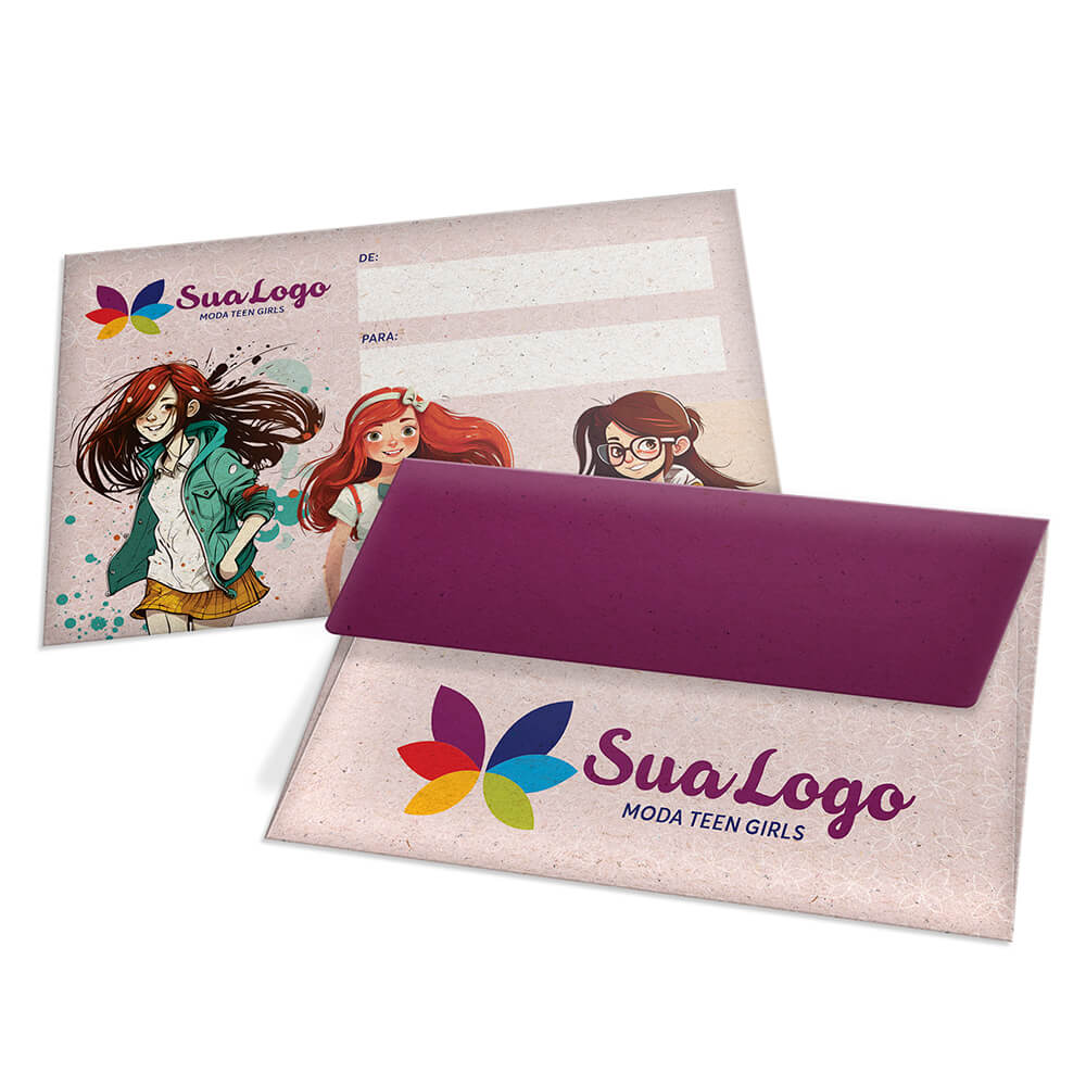 Envelopes Personalizados Mini (122x77mm) Reciclato Digital 90g