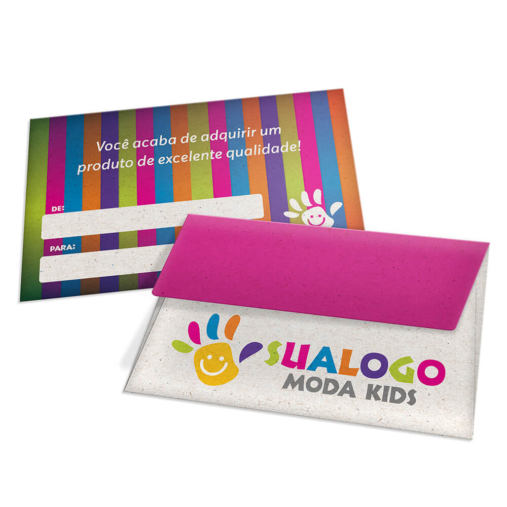 Envelopes Personalizados Mini (122x77mm) Reciclato Digital 90g