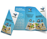 Folders E Mala Direta Couchê 115g Sem Verniz 2 dobras