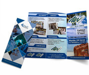 Folders E Mala Direta Couchê 150g Sem Verniz 2 dobras