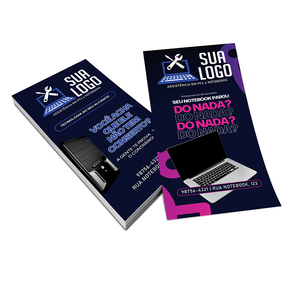 Filipetas Couchê Brilho 70g (100x200mm)