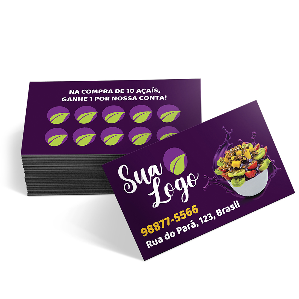 Cartões Fidelidade Couchê 250g Sem Verniz