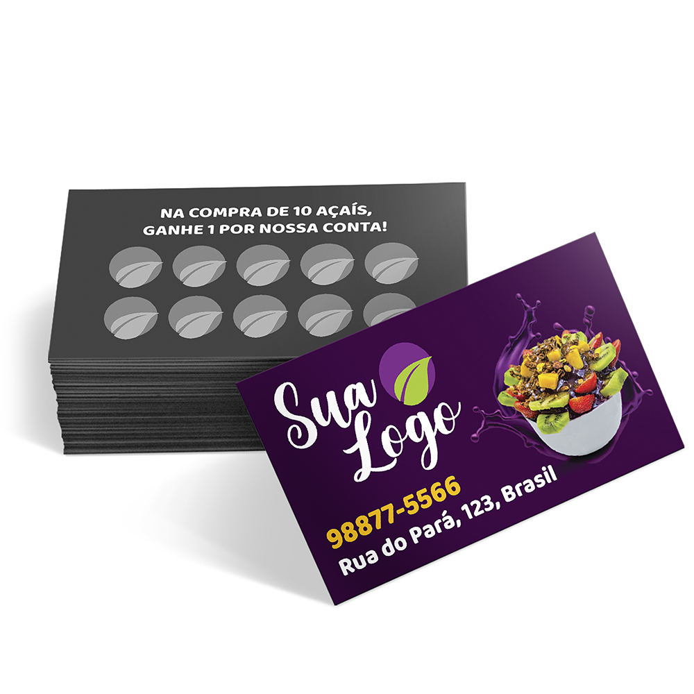 Cartões Fidelidade Couchê 300g Sem Verniz