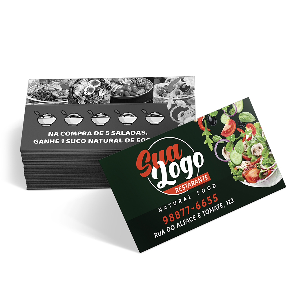 Cartões Fidelidade Couchê 250g Sem Verniz