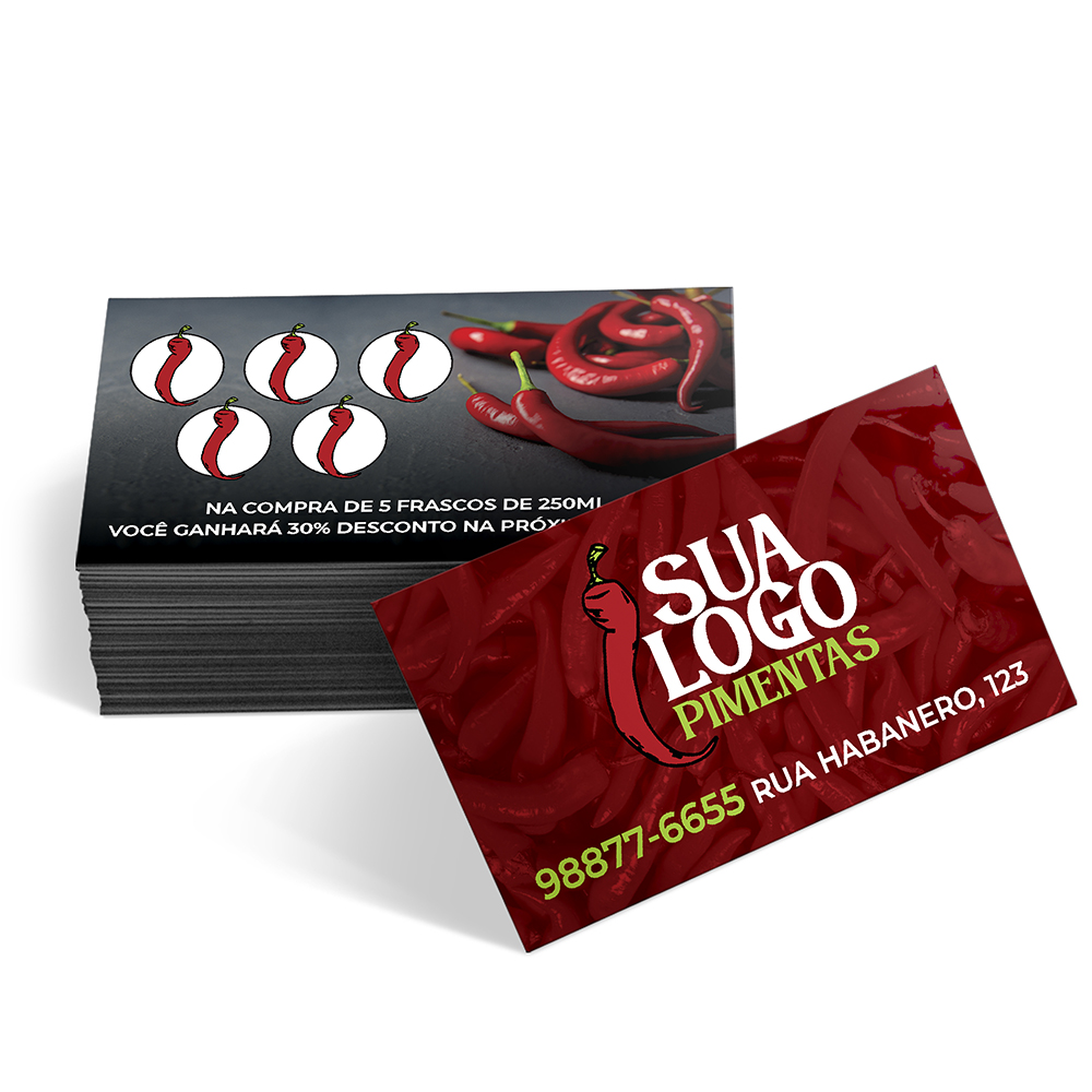 Cartões Fidelidade Couchê 250g Sem Verniz