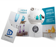 Folders E Mala Direta Couchê 70g Sem Verniz 2 dobras