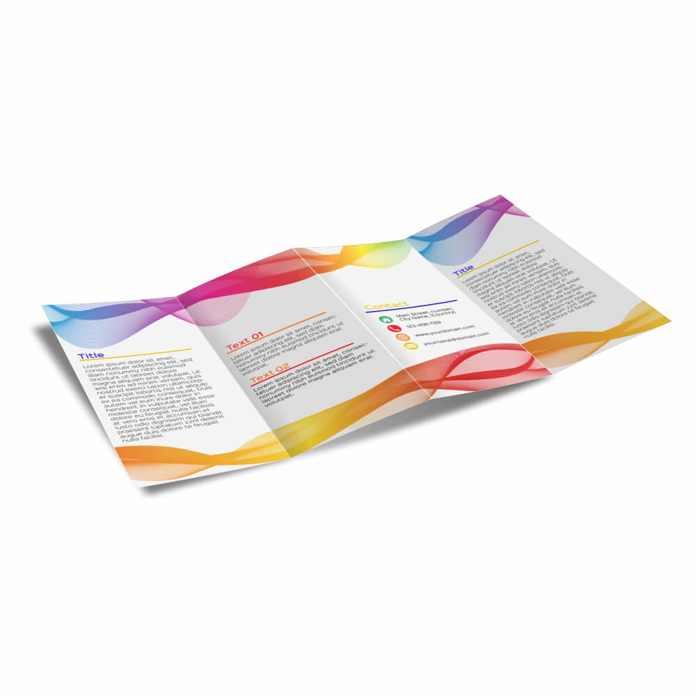 Folders E Mala Direta Couchê 150g Sem Verniz 3 dobras