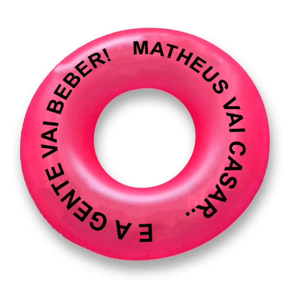 Boia Personalizada Decorativa em PVC Redonda (Rosa)