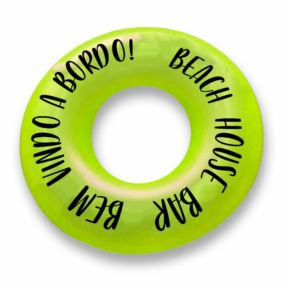 Boia Personalizada Decorativa em PVC Redonda (Verde Limão)