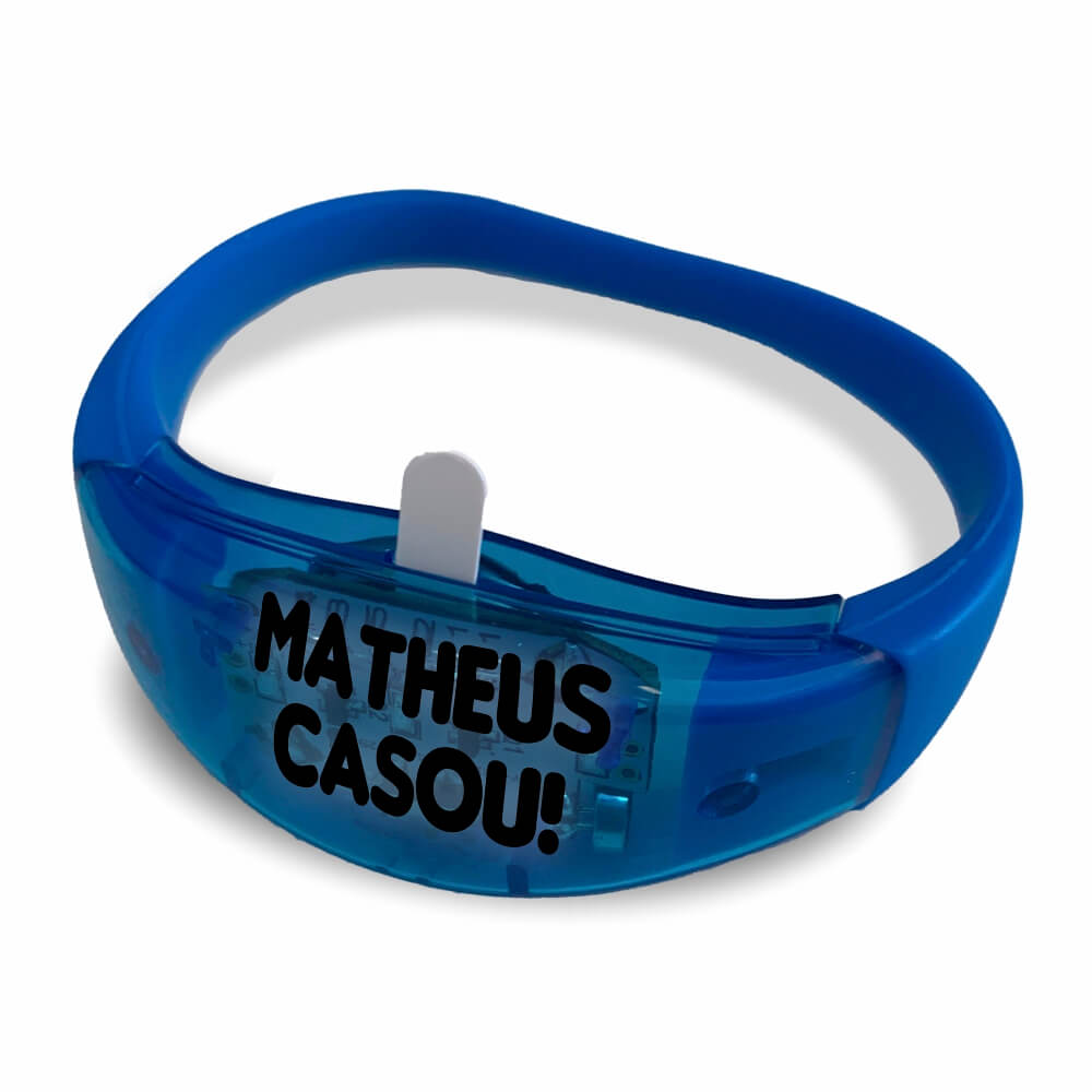 Pulseira De Led em Silicone (Azul)