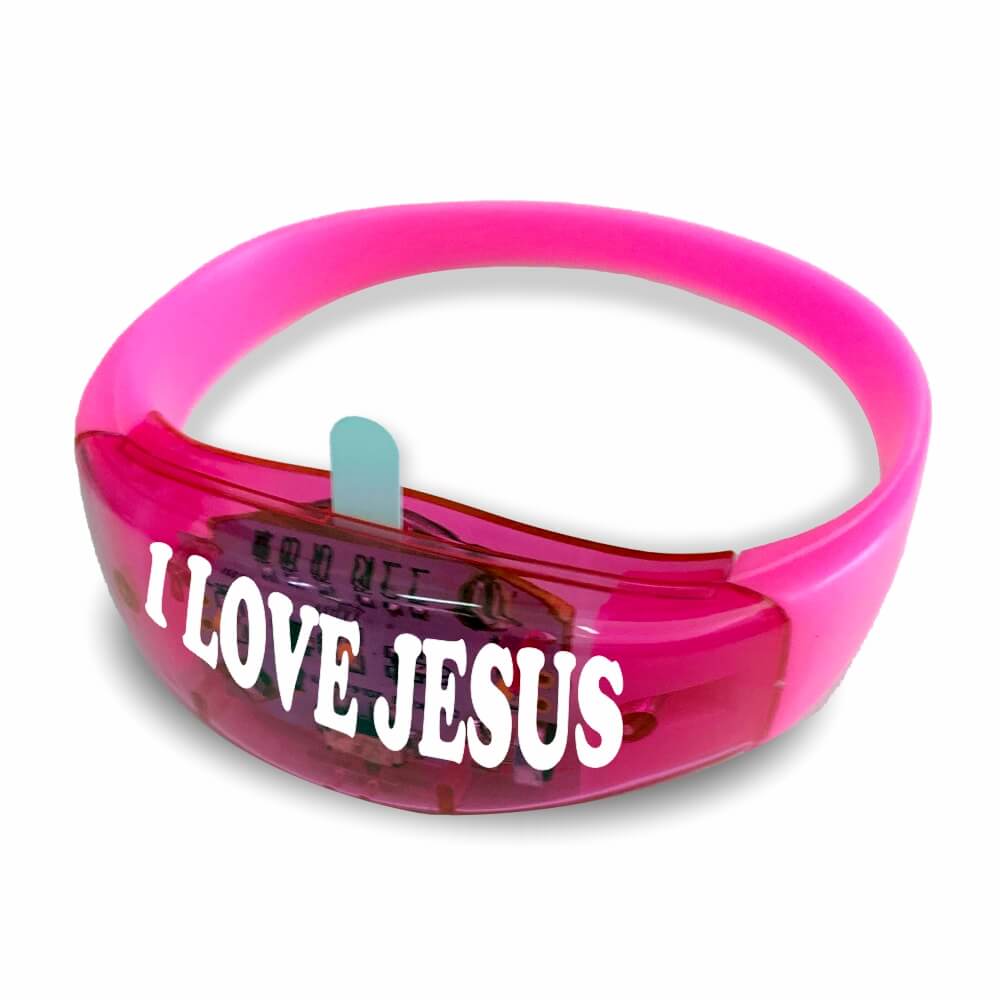 Pulseira De Led em Silicone (Rosa)