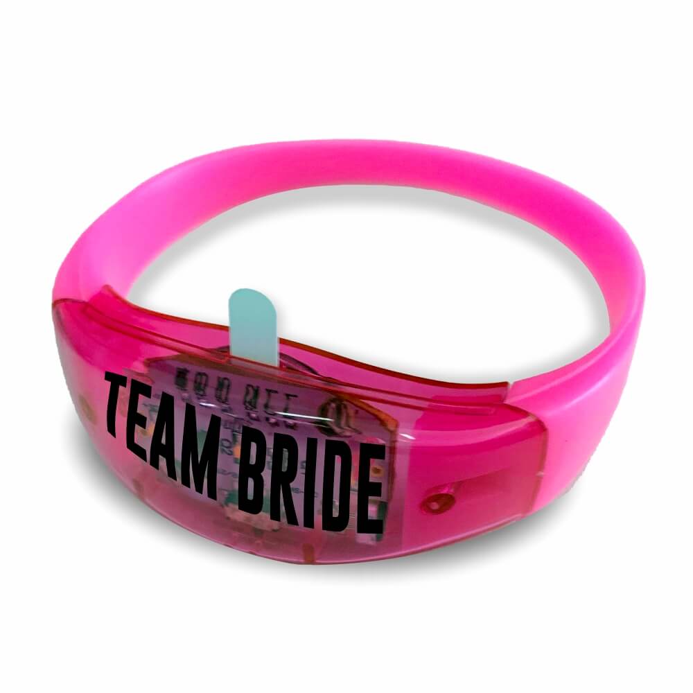 Pulseira De Led em Silicone (Rosa)