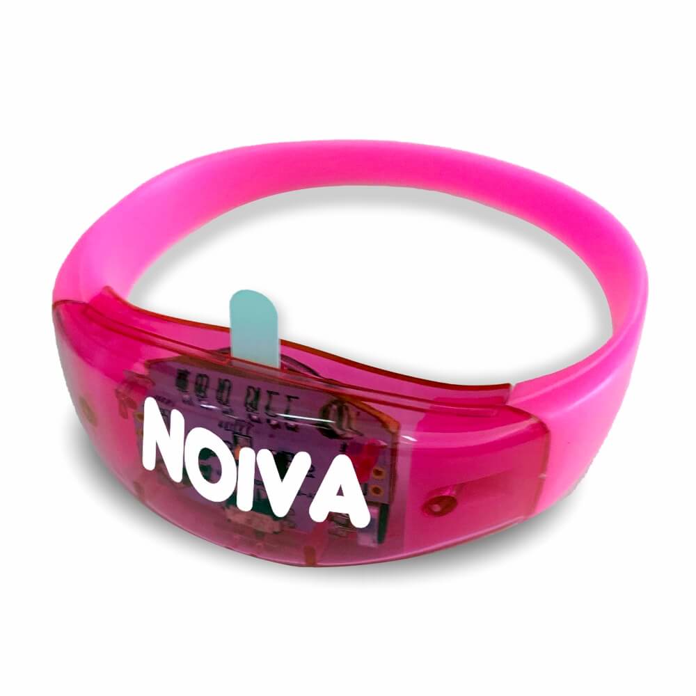 Pulseira De Led em Silicone (Rosa)