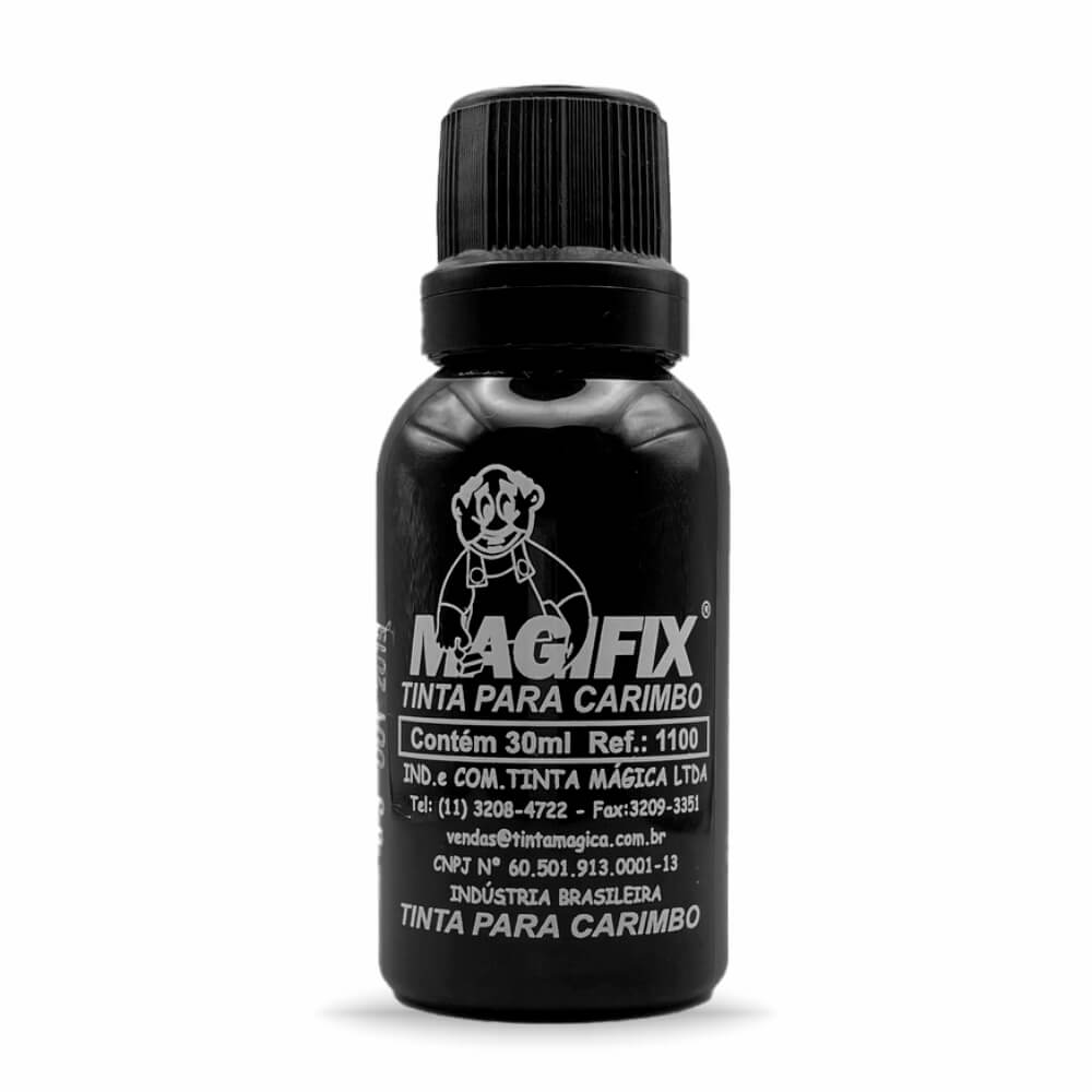 Carimbos Tinta Para Almofada Tinta Preta De 30ml