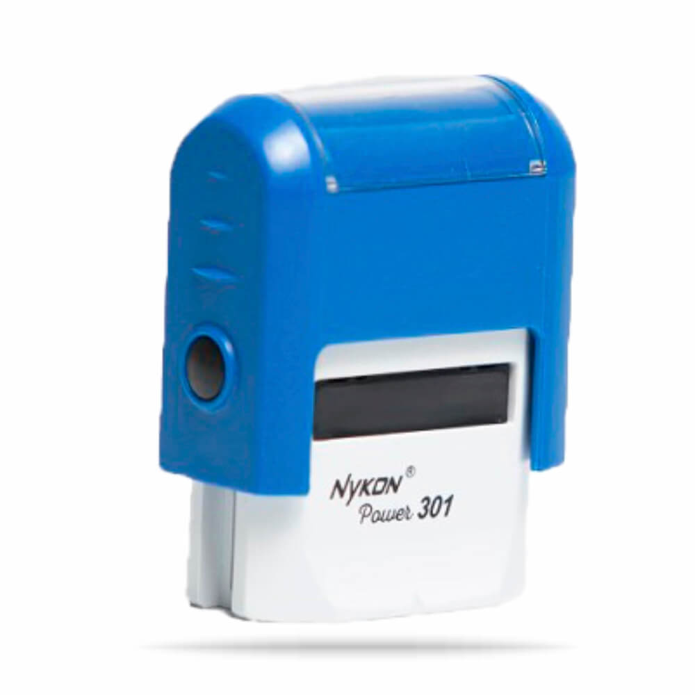 Carimbos Automáticos Power Nykon 301 27x10mm Azul