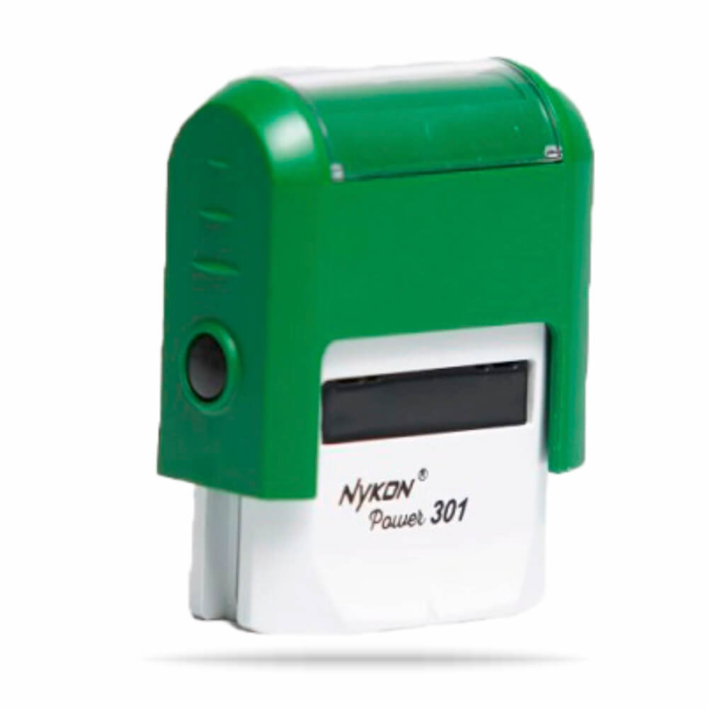 Carimbos Automáticos Power Nykon 301 27x10mm Verde