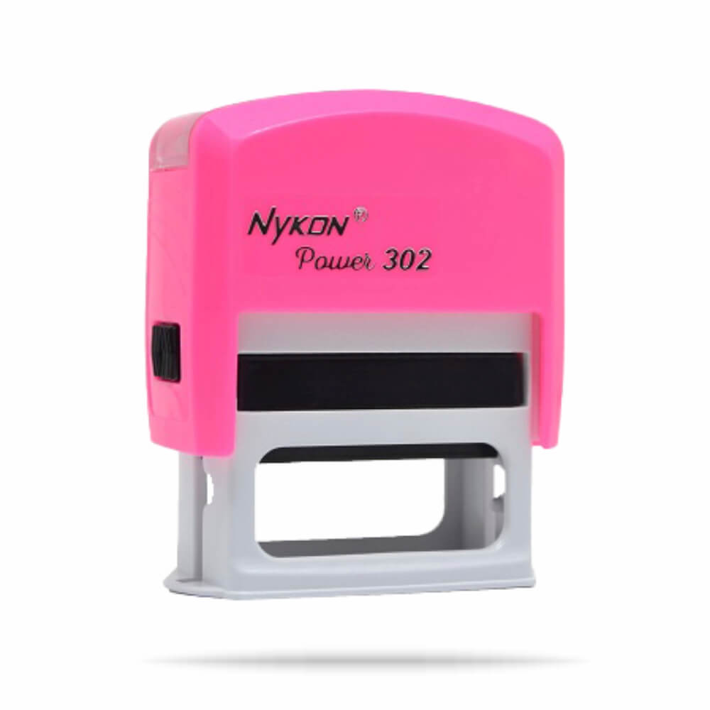 Carimbos Automáticos Power Nykon 302 38x14mm Rosa