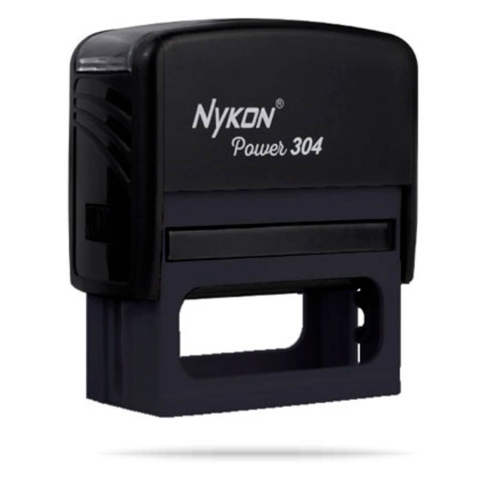 Carimbos Automáticos Power Nykon 304 59x23mm Preto