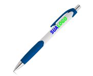 Canetas Impressão Colorida Plásticas Caribe White Azul Escuro